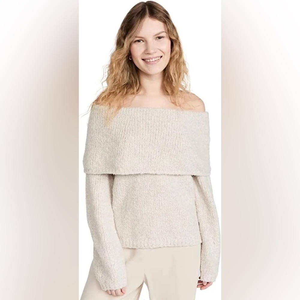 Vince Off-the-Shoulder Merino Blend Sweater - Size Small